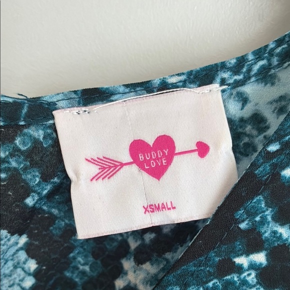 Buddy Love Blue and Black Snake Print Jumpsuit - Picture 2 of 5